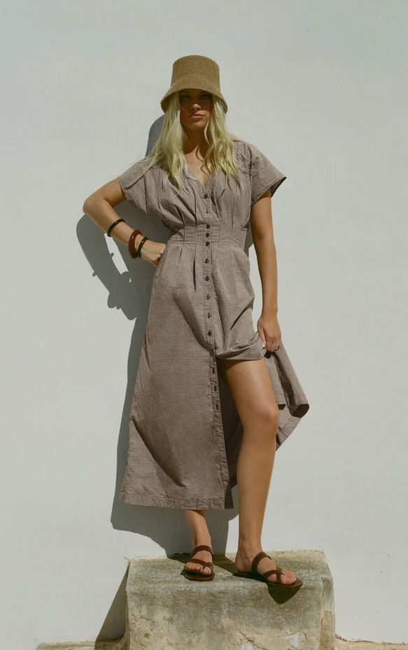 Z Supply Sanna Gingham Midi Dress