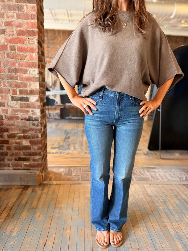 Milio Milano Crew Neck Batwing Knit Top (Multiple Colors)