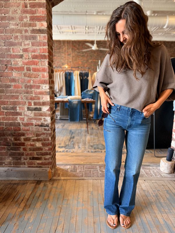 Milio Milano Crew Neck Batwing Knit Top (Multiple Colors)