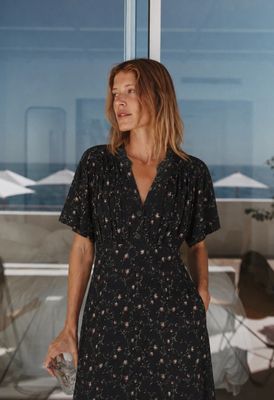 Indi & Cold Long Floral Print Dress