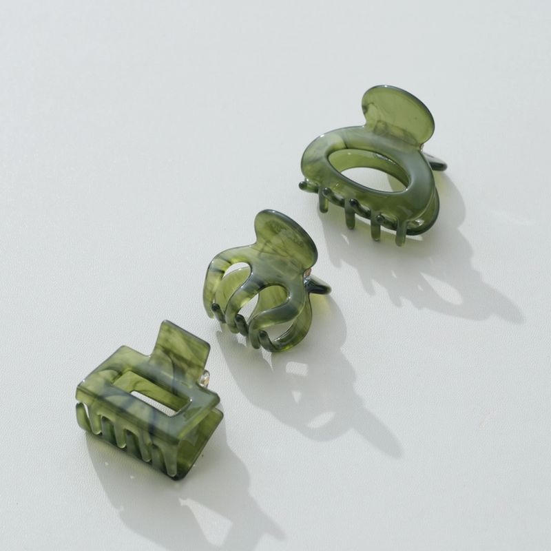 Adorro Jade Green Mini Claw Clip Oval AD154