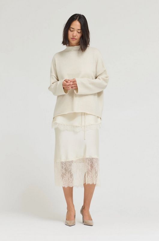 Grade &amp; Gather Slide Slit Loose Fit Sweater