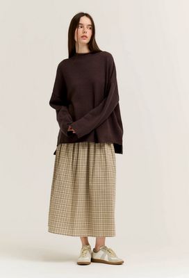 Grade & Gather Slide Slit Loose Fit Sweater (Two Colors)