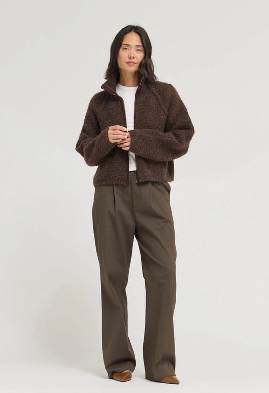 Grade &amp; Gather Funnel Neck Zip Up Jacket