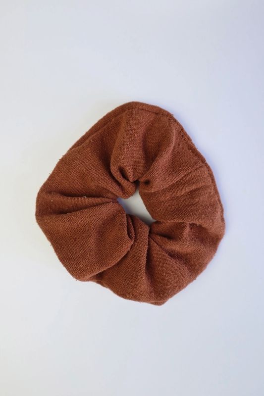 Raw Silk Naturally Dyed Hair Scrunchie (Multiple Colors)