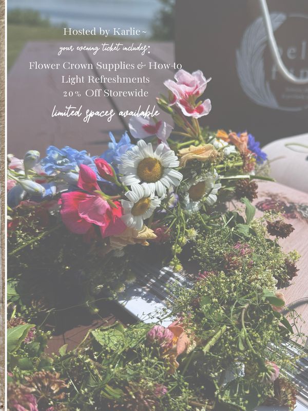 September First Friday Flower Crown Workshop
