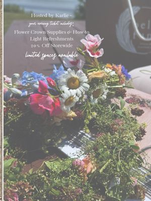 September First Friday Flower Crown Workshop