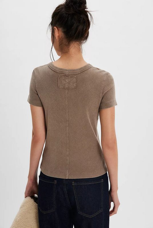 Free People Atlas Crew Tee in Dutch Cocoa