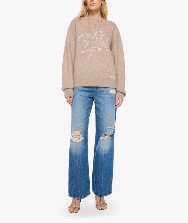 Mother The Biggie Jumper in Wheat