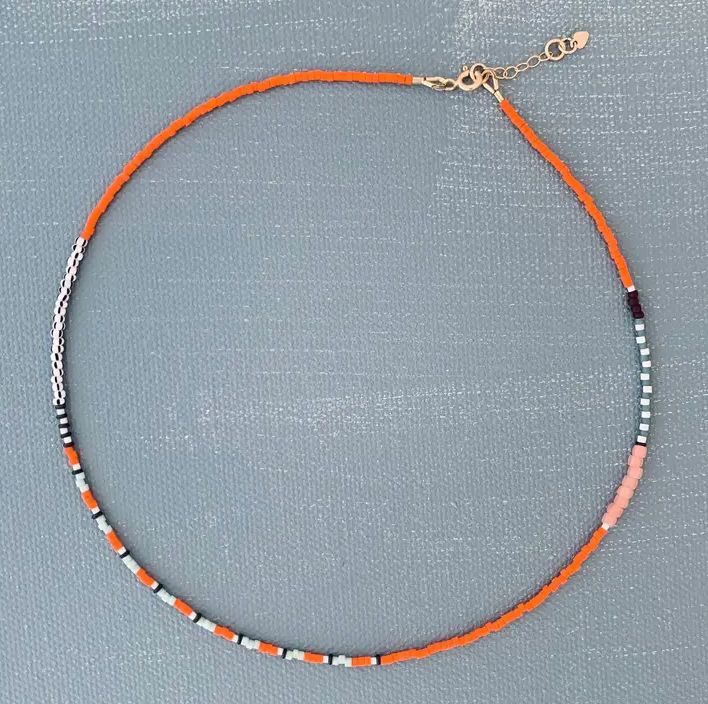Alice Rise Thinnest Line Necklace in Marigold AL41