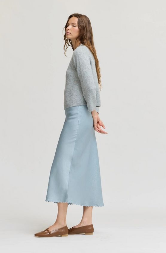 Grade &amp; Gather Scallop Hem Bias Skirt