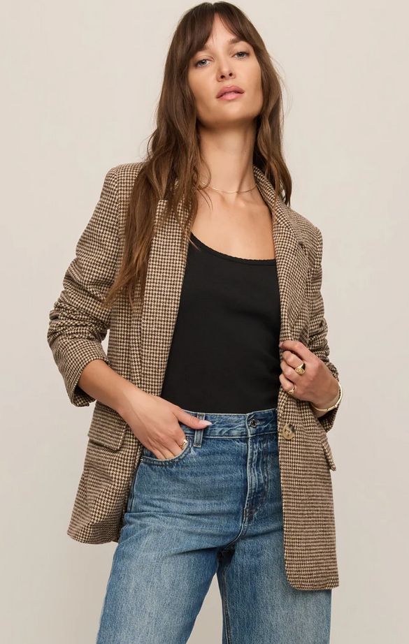 Z Supply Evan Check Blazer 