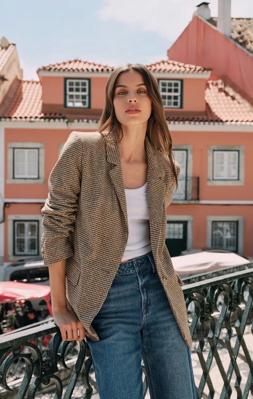 Z Supply Evan Check Blazer 