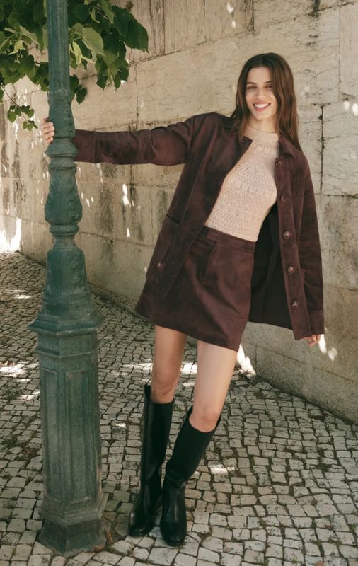 Z Supply Perri Suede Mini Skirt 