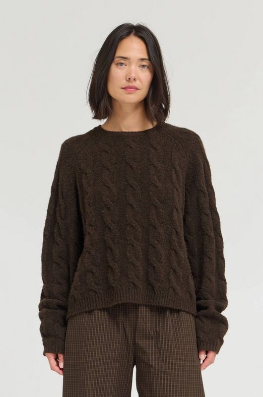 Grade &amp; Gather Wide Cable Knit Sweater