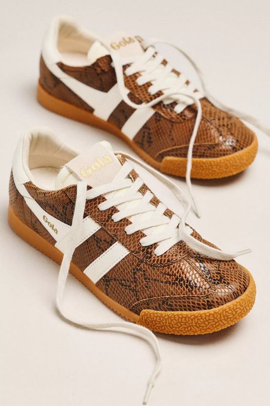 Gola Elan Serpent Sneakers in Otter/Off White