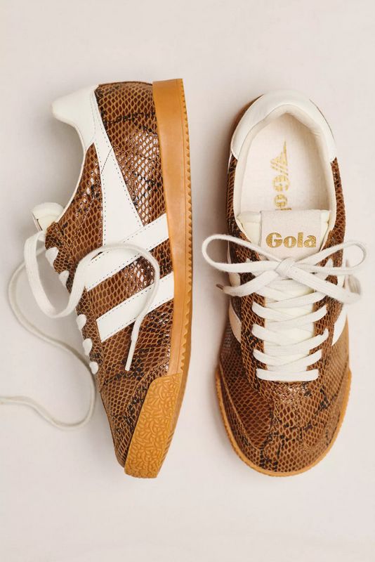 Gola Elan Serpent Sneakers in Otter/Off White