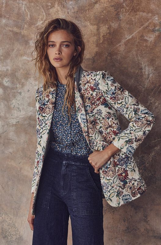 Lanhtropy Miro Brocade Blazer in Floral Tapestry