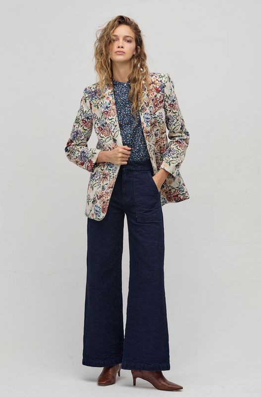 Lanhtropy Miro Brocade Blazer in Floral Tapestry
