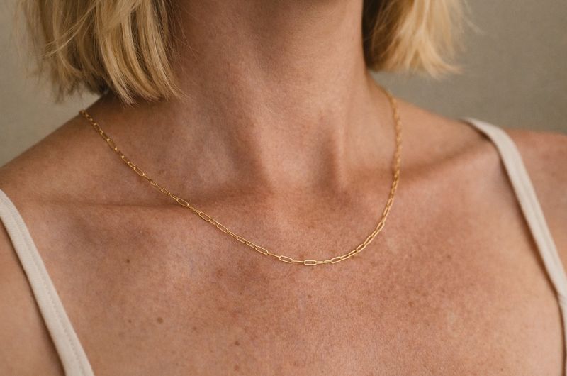 Sheena Marshall Jewelry Nora Link Necklace Gold Filled 18"-20" SM7