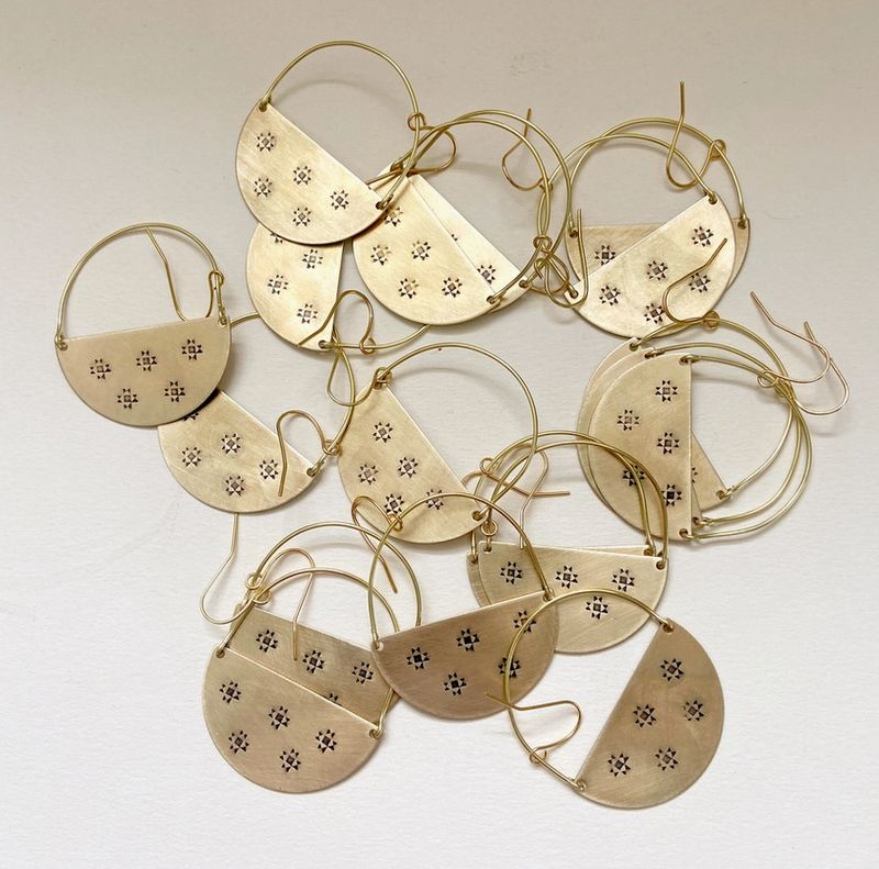 Found &amp; Feral Big Quilt Earrings FF19