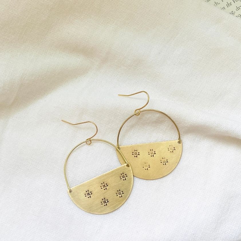 Found &amp; Feral Big Quilt Earrings FF19