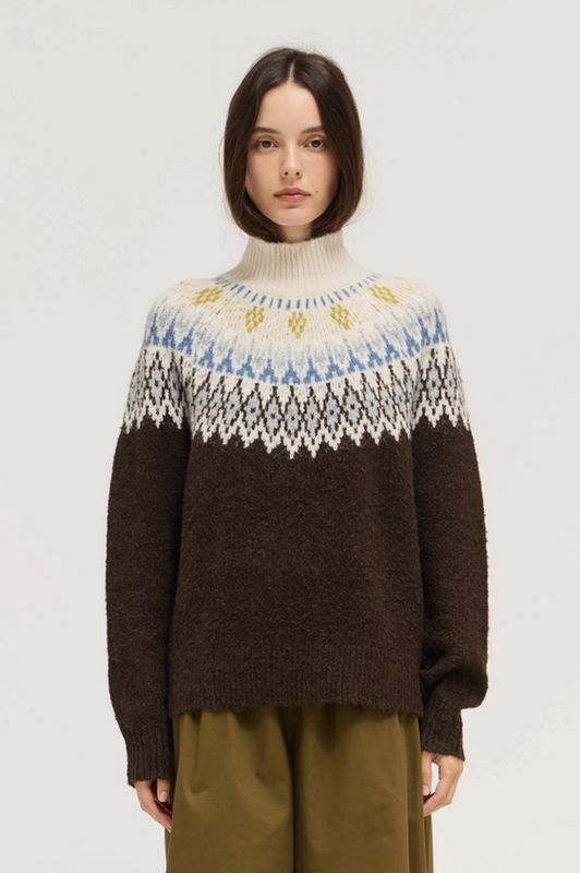 Grade &amp; Gather Fair Isle Turtleneck Sweater