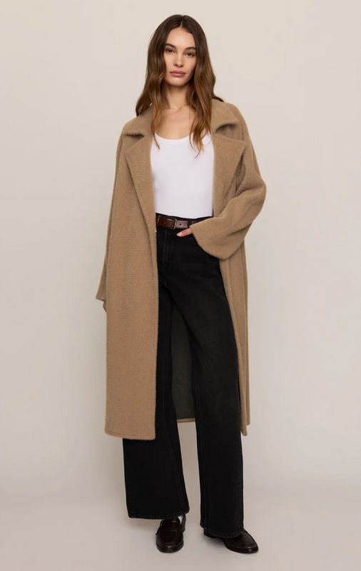 Z Supply Crosby Cocoon Coat in Light Toffee