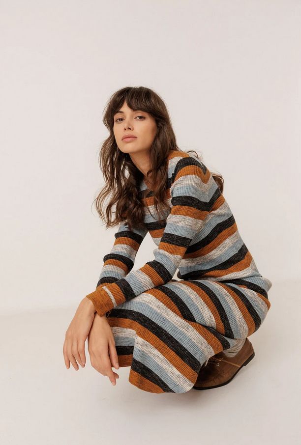 Indi &amp; Cold Merino Striped Dress