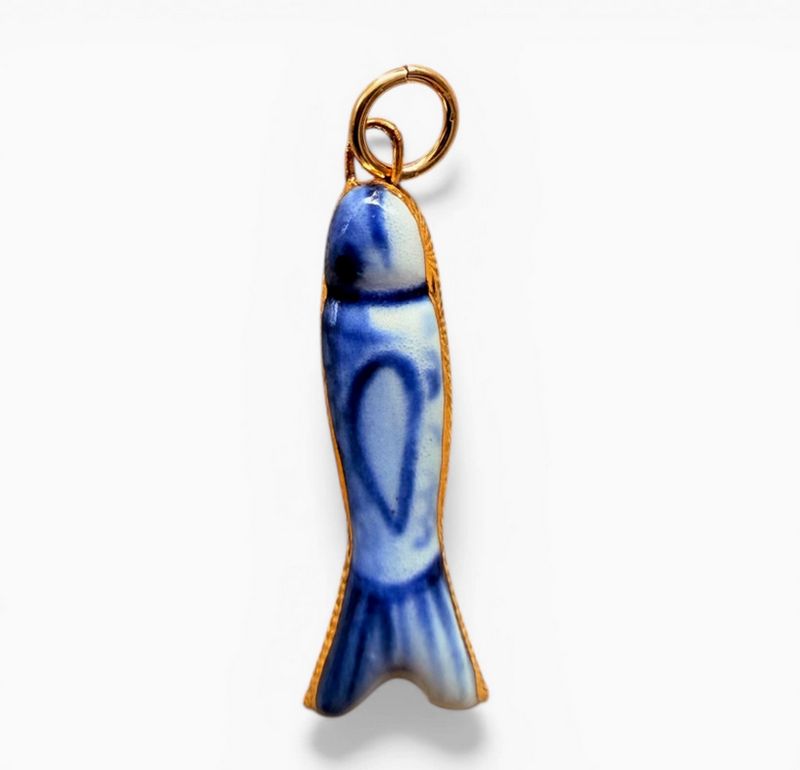 Sha Parle Blue Fish Charm SH61