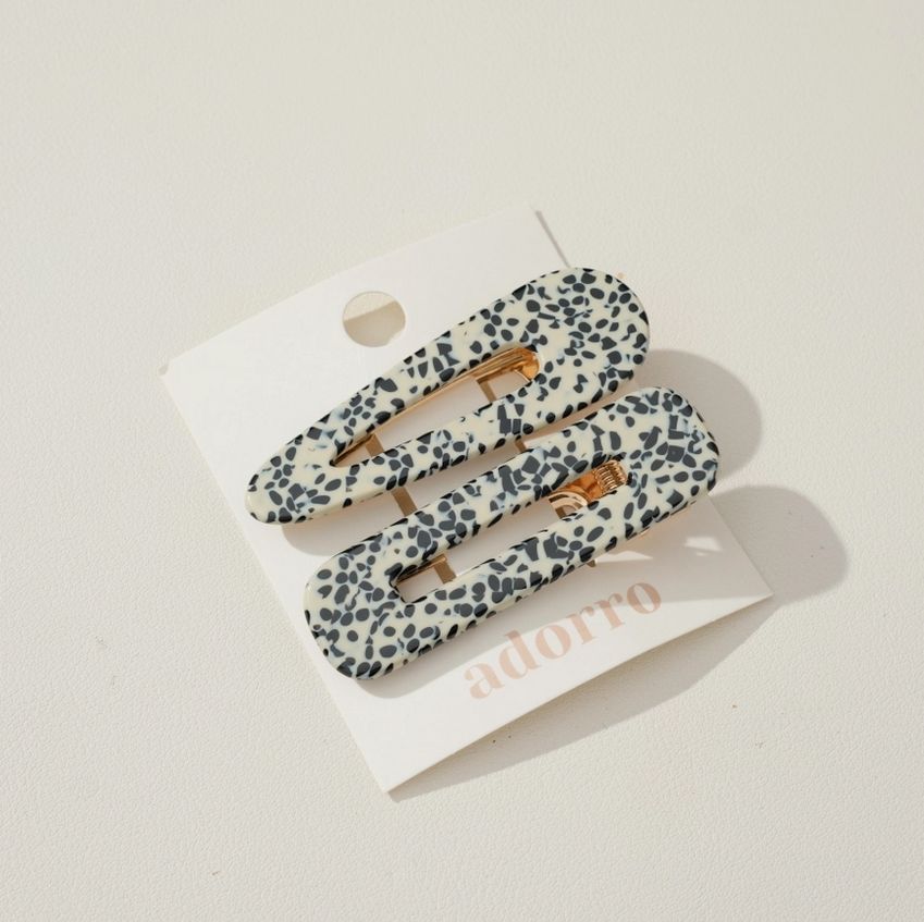 Adorro Gemma Core Barrette Hair Clip Set of 2 in Multi AD175