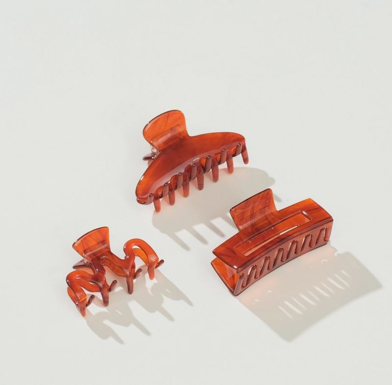 Adorro Cinnamon Spice Rectangle Claw Clip AD183