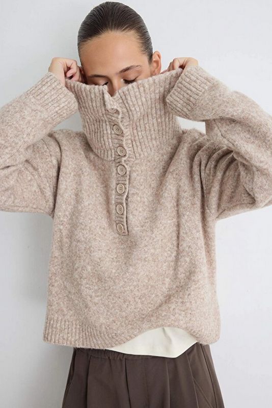 Pia Loom The Lidya Wool Cotton Blend Pullover