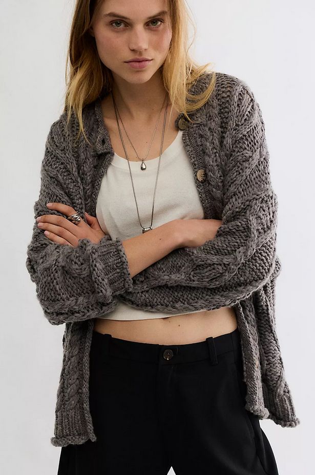 Free People Opal Rollneck Knit Cardigan