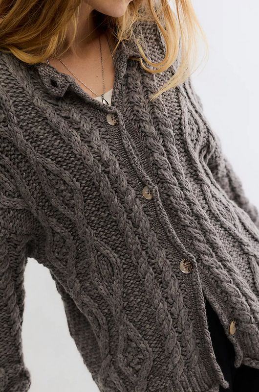 Free People Opal Rollneck Knit Cardigan
