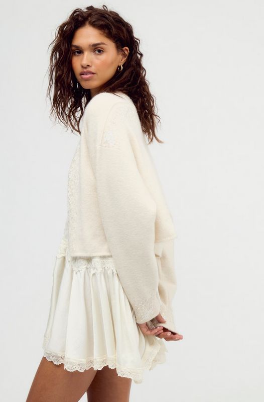Free People Icicle Embellished Cardigan