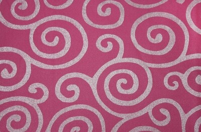 Pink Metallic Scroll