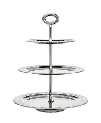 Stainless Three Tier Revere Stand 16.5" H