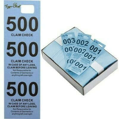 Coat Check Tickets - Pack of 100