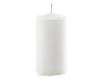White Pillar Candle ​3" x 6"