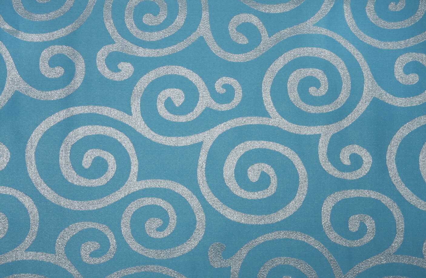 Turquoise Metallic Scroll
