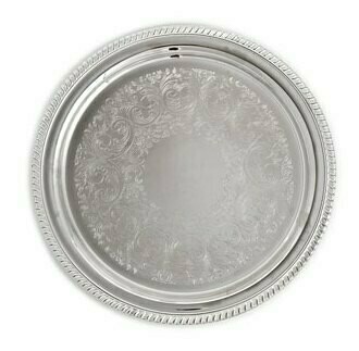 Silver Round Tray 15"