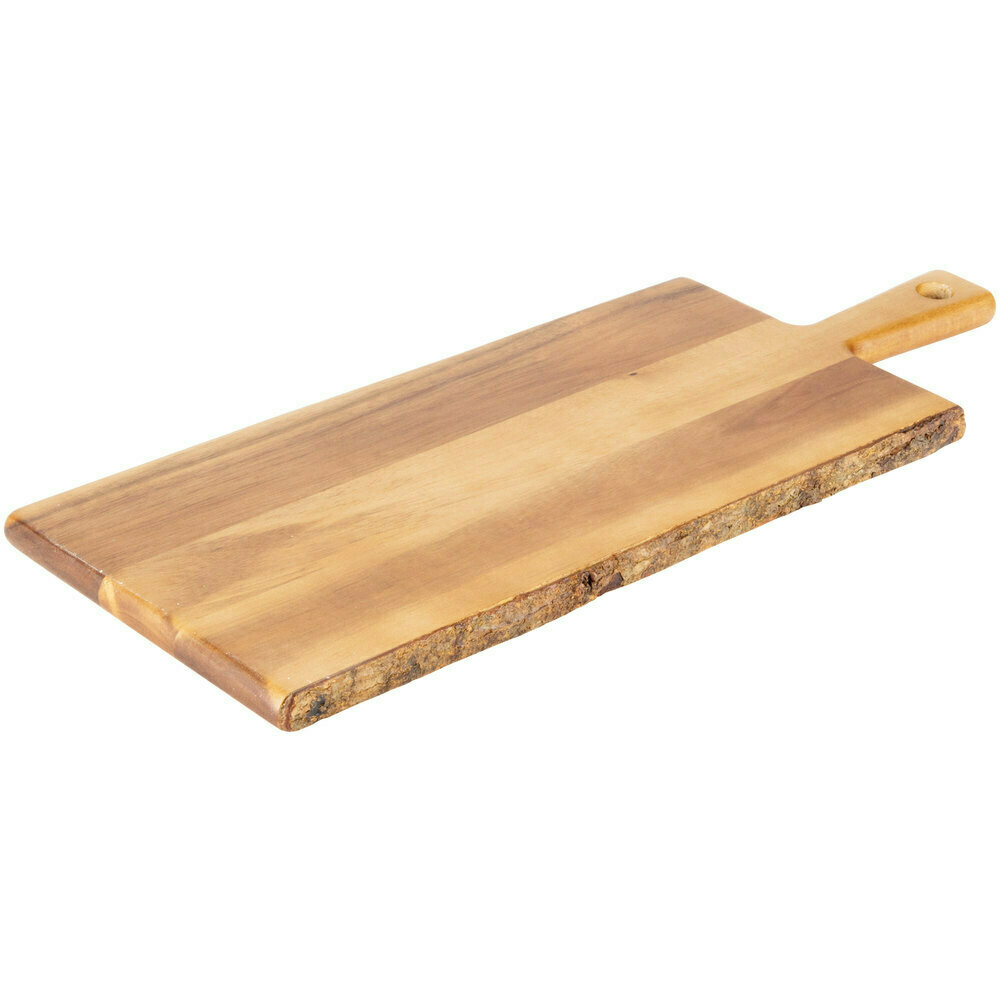 Acacia Wood Paddle Serving Board With Handle - 22&quot; x 8&quot; x 3/4&quot;