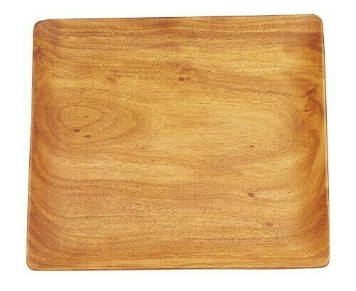 Acacia Wood Square Platter - 12"