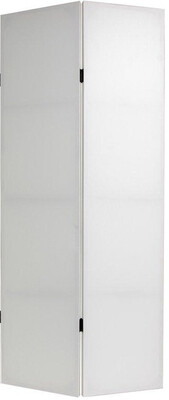 White Wood Divider 2 Piece Screen