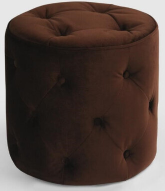 Chocolate Tufted Ottoman