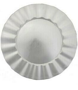 Silver Ruffle Melamine Charger
