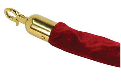 Velour Rope 6 Ft. Burgundy - Gold Hook