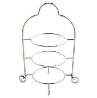 Chrome 3 Tier Oval Stand