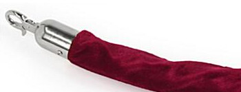 Velour Rope 6 Ft. Burgundy - Silver Hook